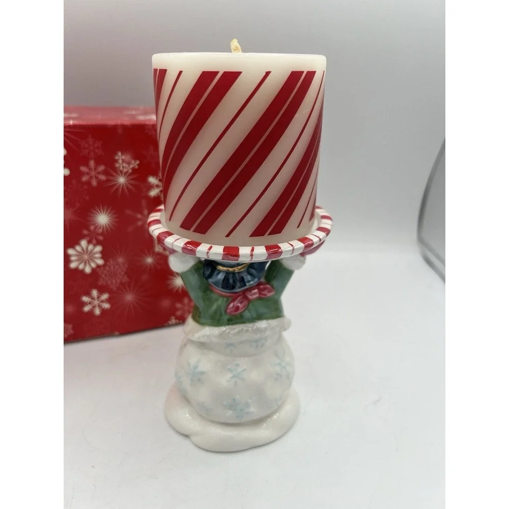 ⛄️ Avon 2002 Festive Holiday Snowman Candleholder with Candle – NIB (New in Box)